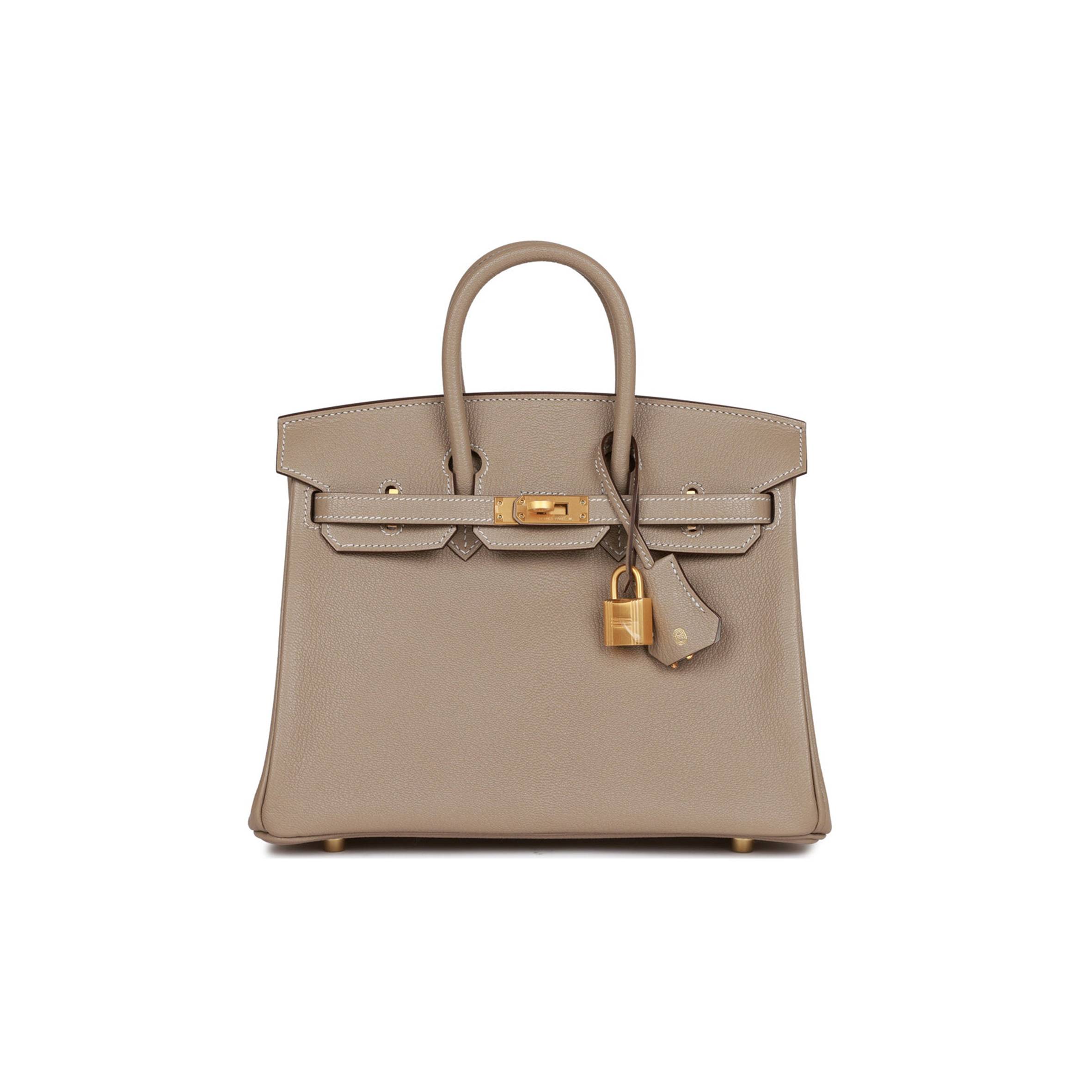 H**me5 SPECIAL ORDER (HSS) BIRKIN 25 GRIS TOURTERELLE VERSO CHEVRE BRUSHED GOLD HARDWARE HANDMADE (25cm) Master Quality
